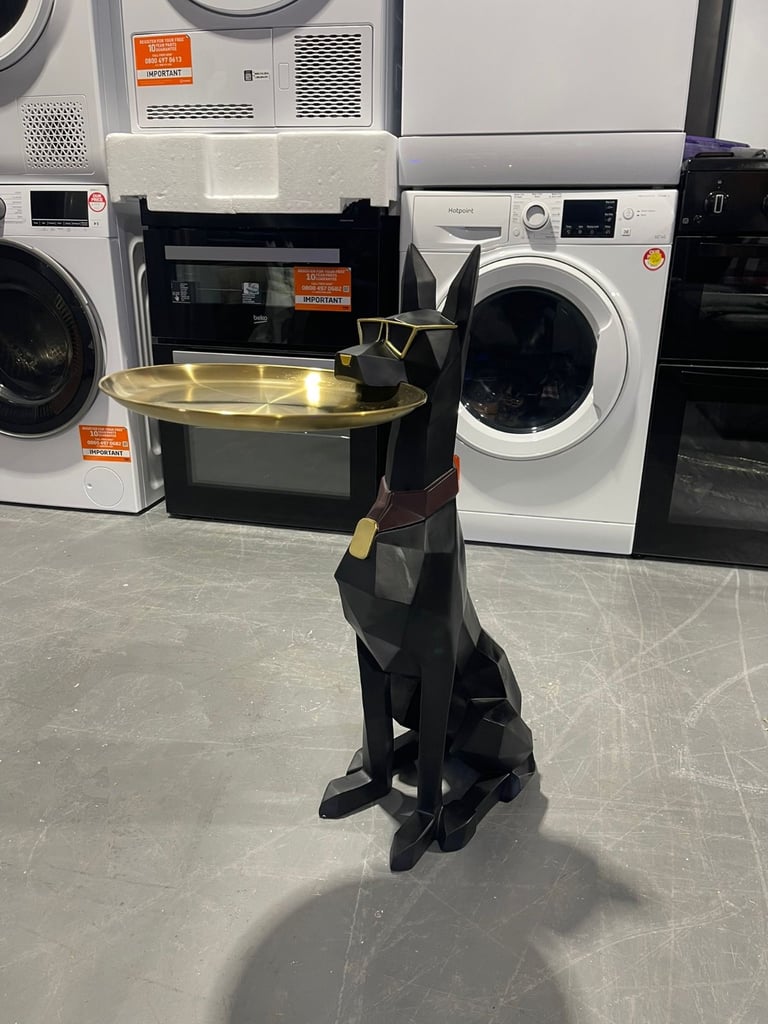 image for Doberman Dog Statue With Trays 