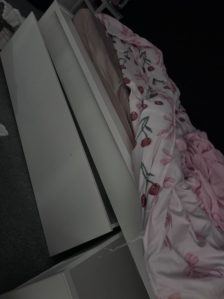 image for  and matresssingle bed with drawers
