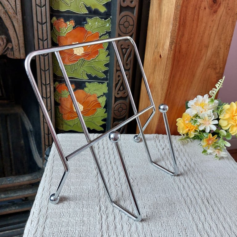 image for Chunky Steel Recipe Cookbook Holder Stand 
