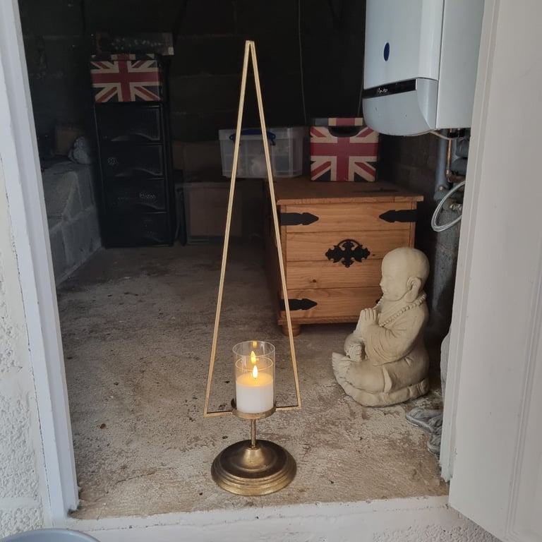 NEW TALL METAL TREE SHAPED CANDLE HOLDER