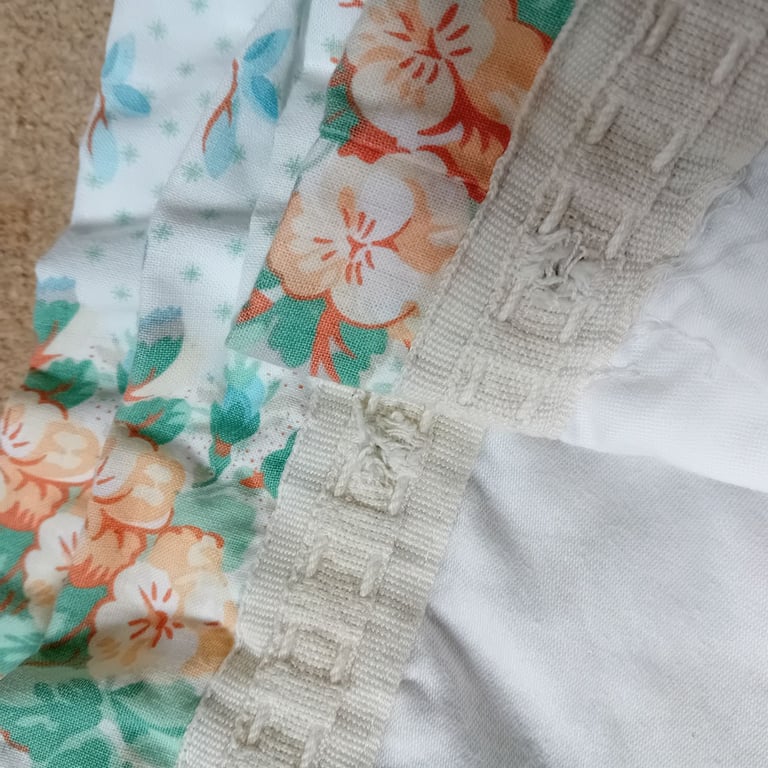 Vintage Laura Ashley 6.5m Louise floral curtains, Pelmet & tie backs