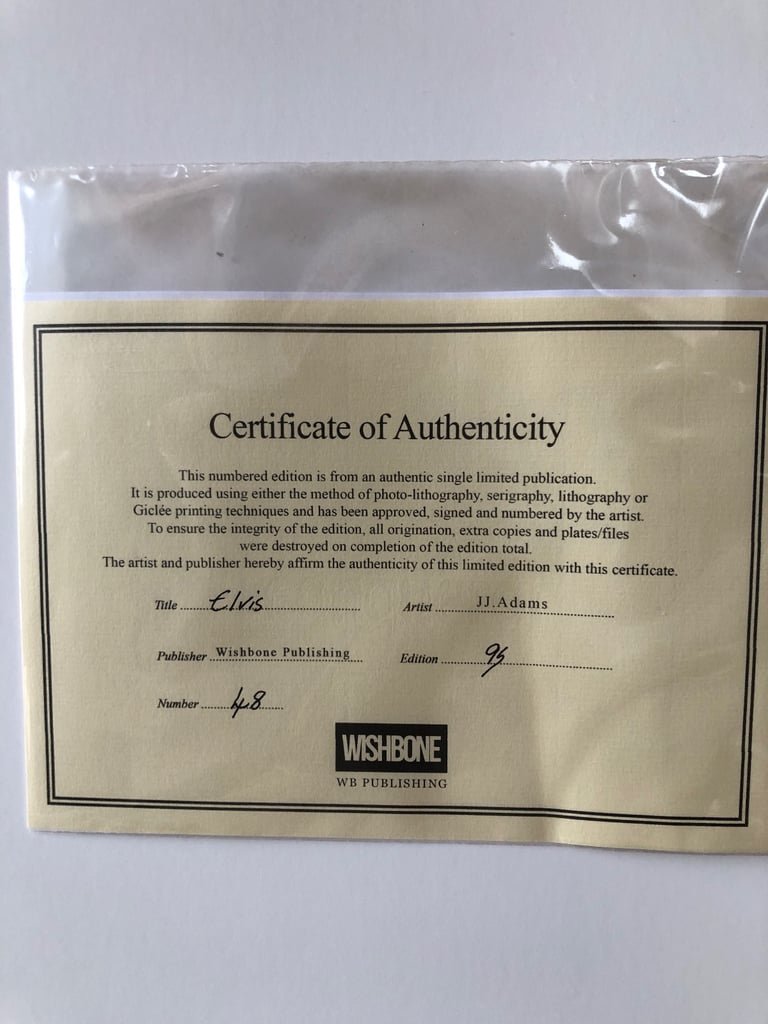 JJ Adams ‘Elvis’ limited edition print