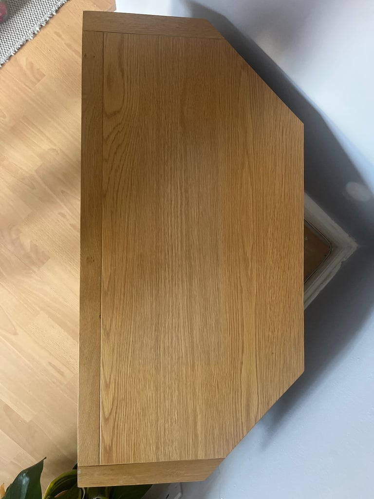 Corner TV Unit for TVs up to 44” (oak/pine & grey)