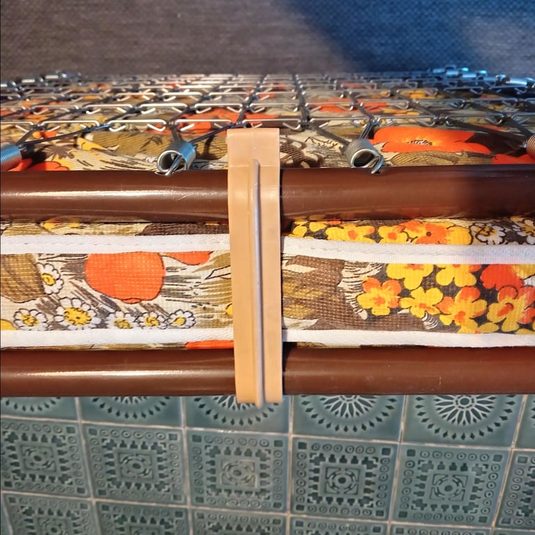 1970s Folding/Camp Bed - Stunning floral pattern design