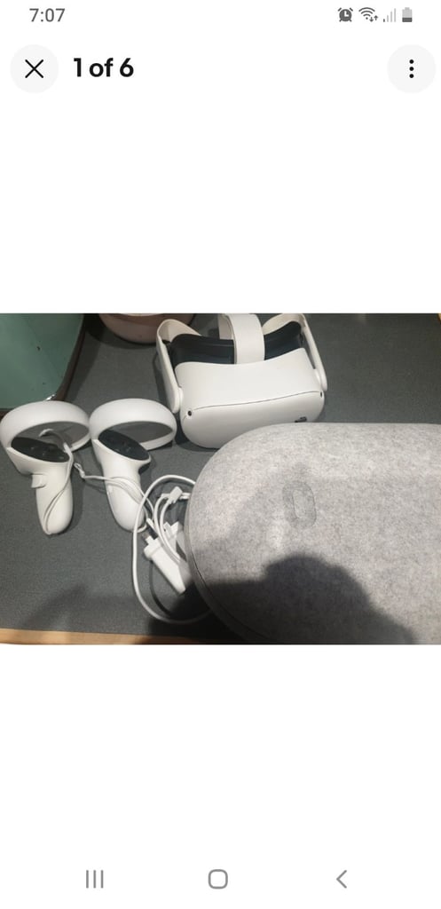The Meta Quest 2 headset with hard carry case 