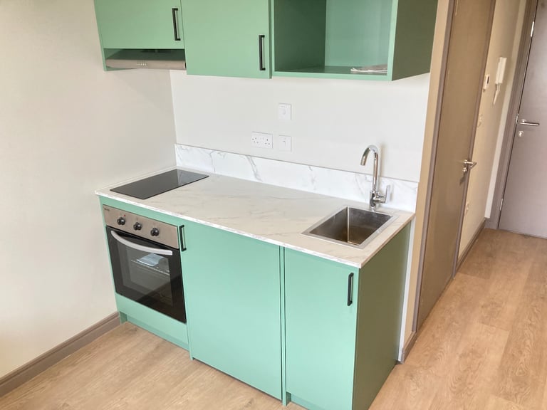 Includes Bills Brand New Build Block Lift Studio Flats Shower Open Plan Very Near Rail Bus Shops