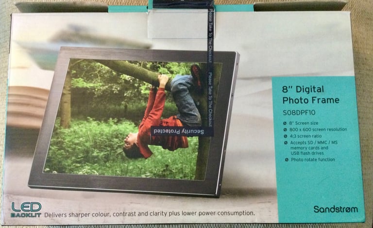 image for Sandstrom 8 Inch Digital Photo Frame