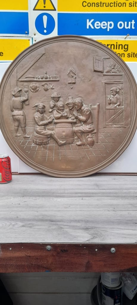image for ANTIQUE LARGE 25 INCH COPPER HANGING CHARGER.