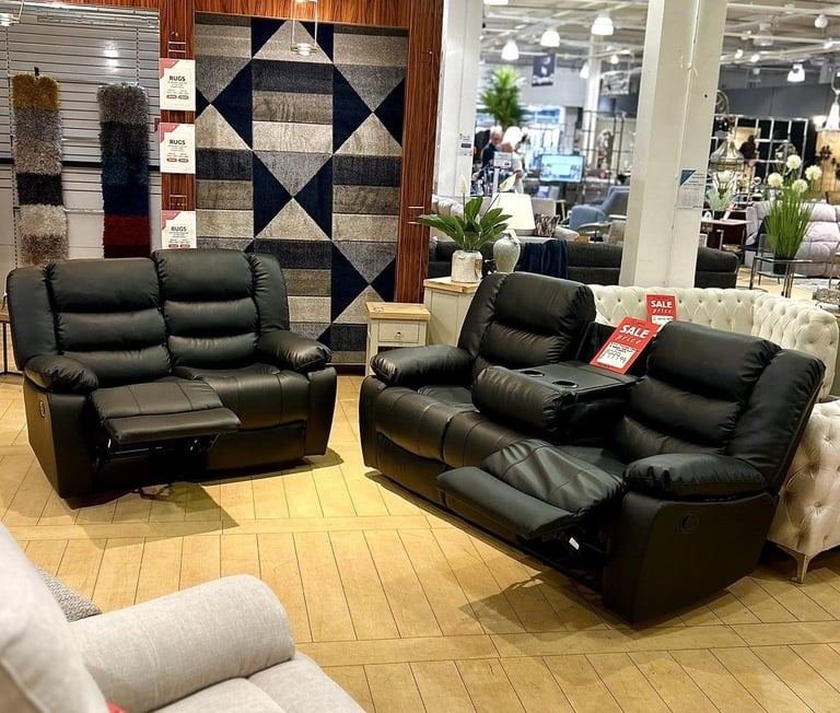image for Roma 3+2 Seater Recliner Sofa – Modern Leather Style + Supreme Comfort **