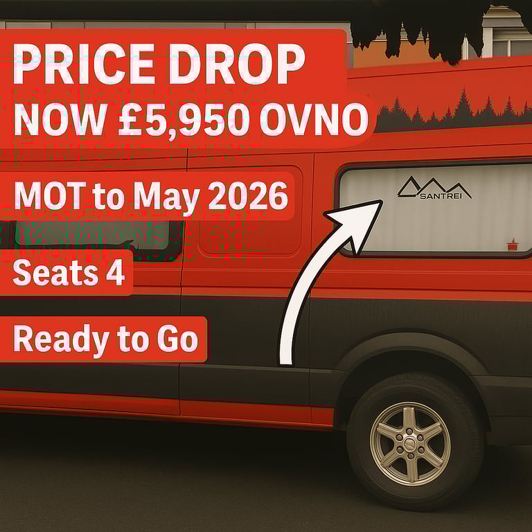 PRICE DROPPED – LDV Maxus Campervan – 2 Berth – MOT May 2026 – PX Caravan Considered 🔄 £5,950  OVNO