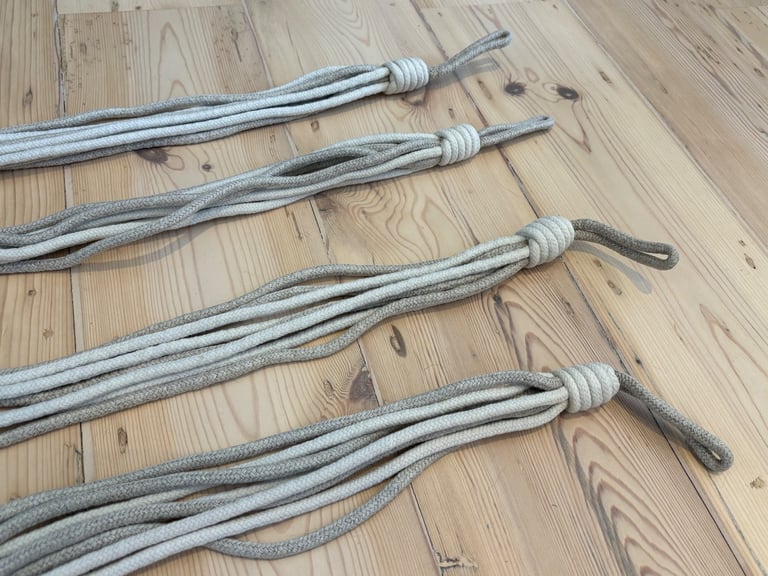 4 x Vintage Beige / Cream / Taupe Rope Modern Minimal Curtain Tie Backs