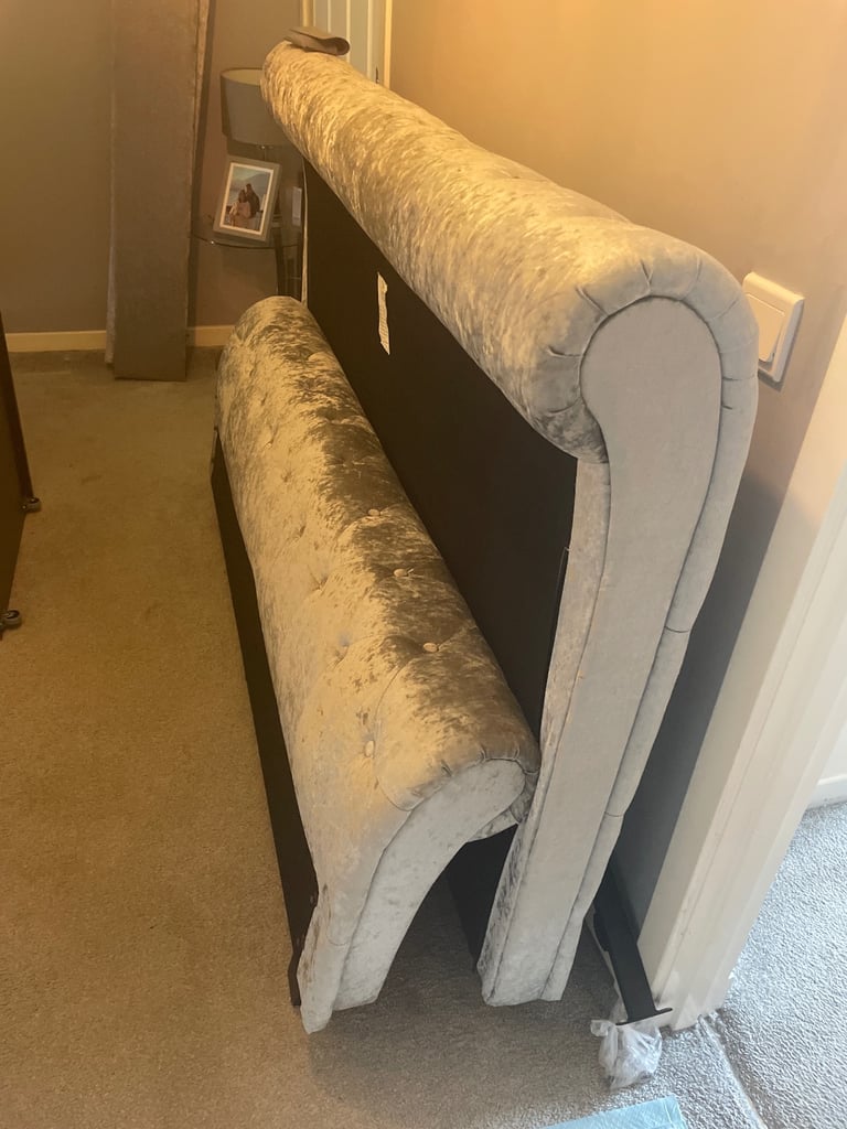 King size Silver bed frame Free 