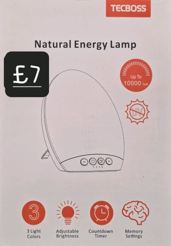 Tecboss natural energy lamp helps improve sleep forces aswell new