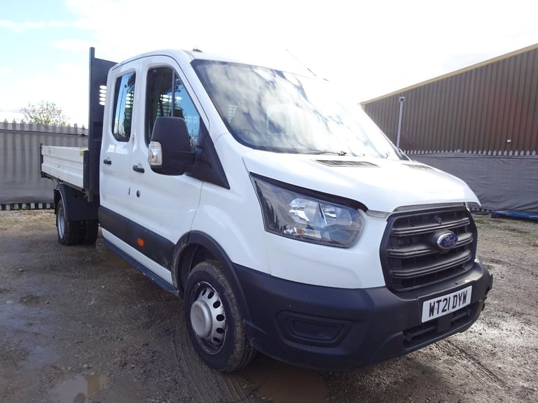 2021 21 REG FORD TRANSIT 350 LEADER ECOBLUE DIESEL TIPPER 7 SEAT DAMAGED SALVAGE