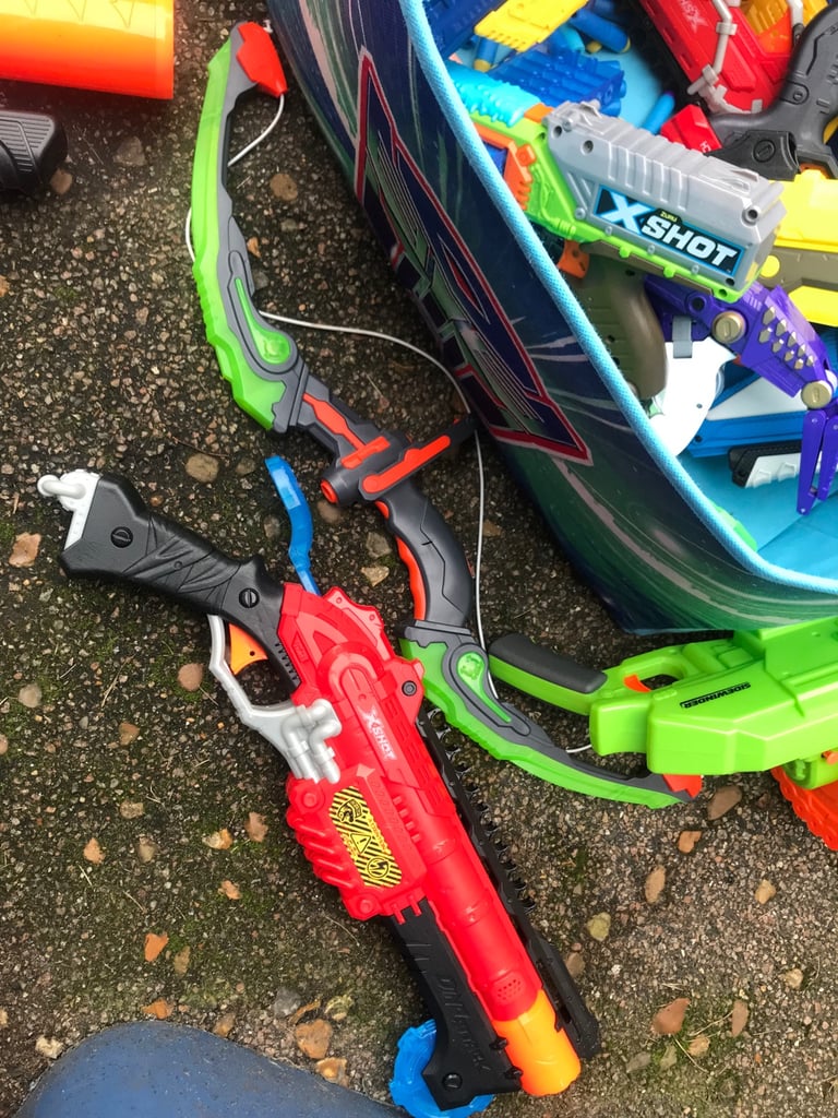 Massive amount of nerf and toy weapons