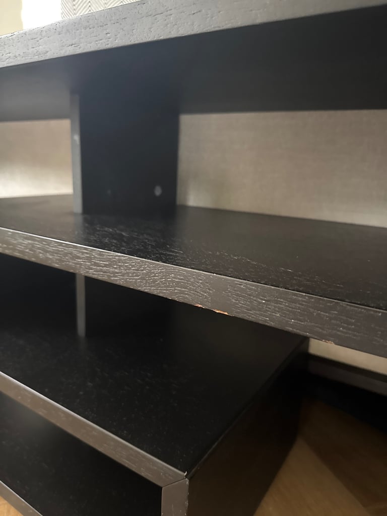 Low bookshelf “L” shaped side table 