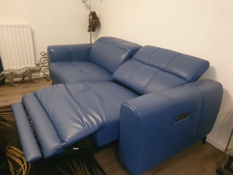 Sofology Designer Leather 3 seater Sofa*Electric Recliner*NEW