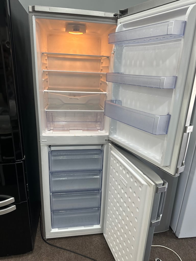 BEKO tall silver good condition frost free fridge freezer 