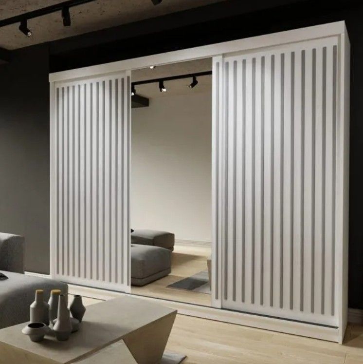 GUARANTEED PRICE- BRAND NEW 2 3 DOOR GERMAN SLIDING TWO THREE DOOR WARDROBE IN 4 COLORS *