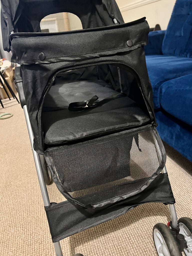 Used Once Foldable Travel Pet Stroller Trolley Pushchair