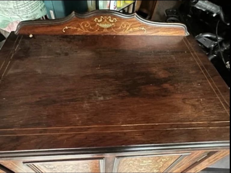 Edwardian Inlaid Rosewood LP Cabinet 