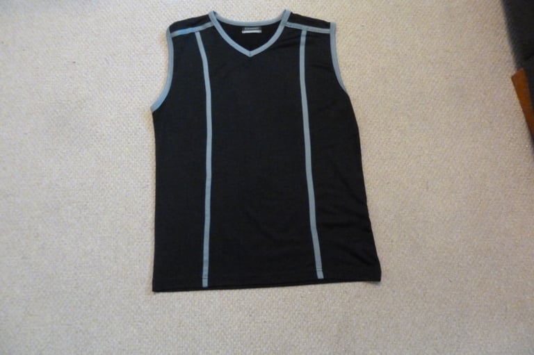 Men's Sleeveless Style Black Clubwear Top