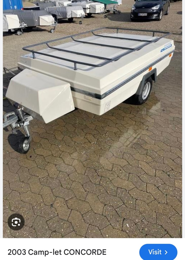 Camping trailer tent storage box 