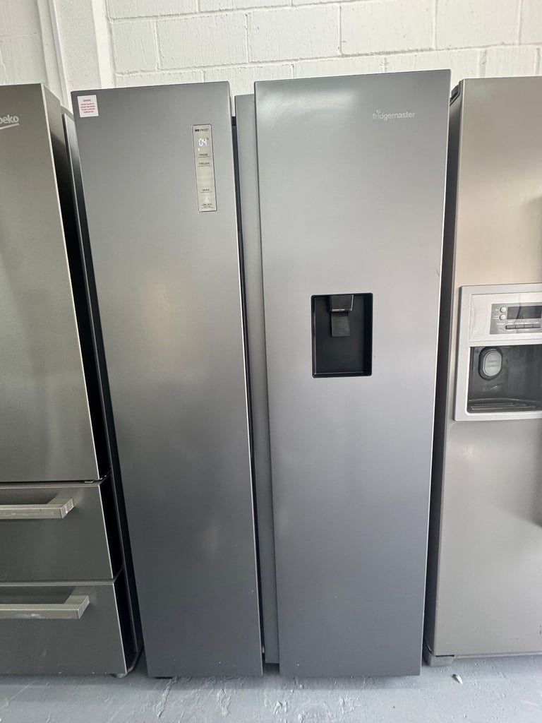 image for Refurbished Fridgemaster American Style Fridge Freezer – 519L Silver | MS91520DES