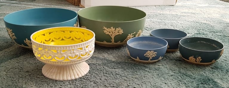 Vintage Dialene 1960s Better Maid Wedgewood Style Planters - Cash On Collection Only - Chatham