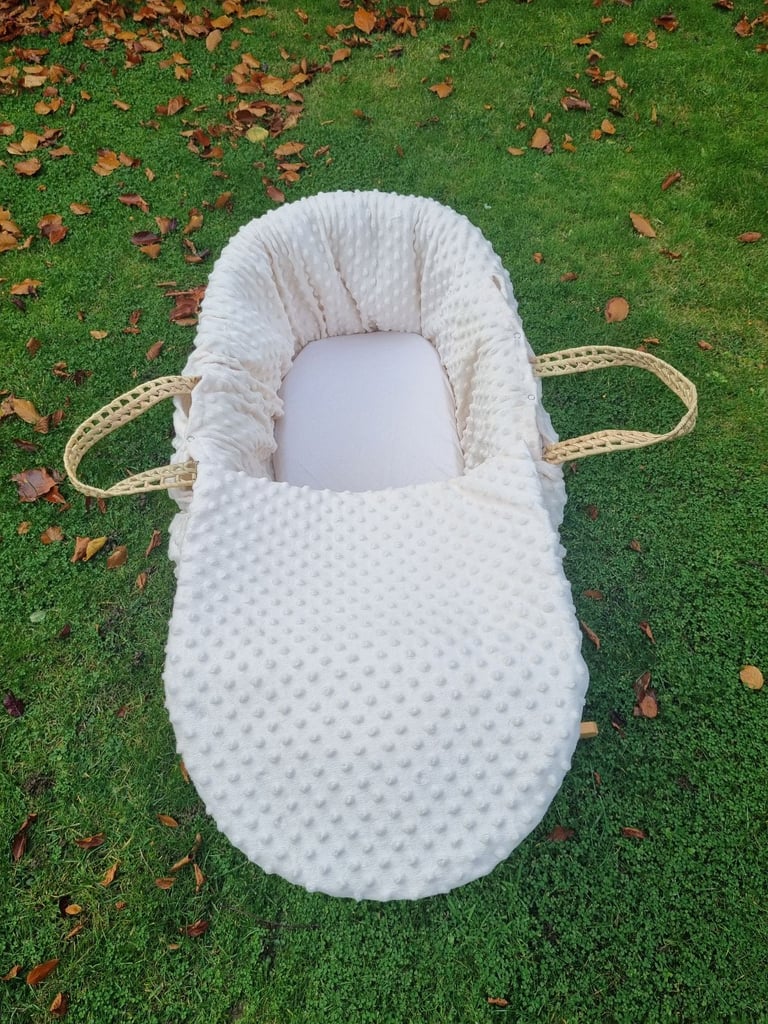 image for Clair de Lune moses basket with stand and bedding 