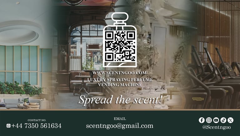 Spraying Perfume Vending Machine - Customisable Design, Smart Tracking and 10 Perfume Slots