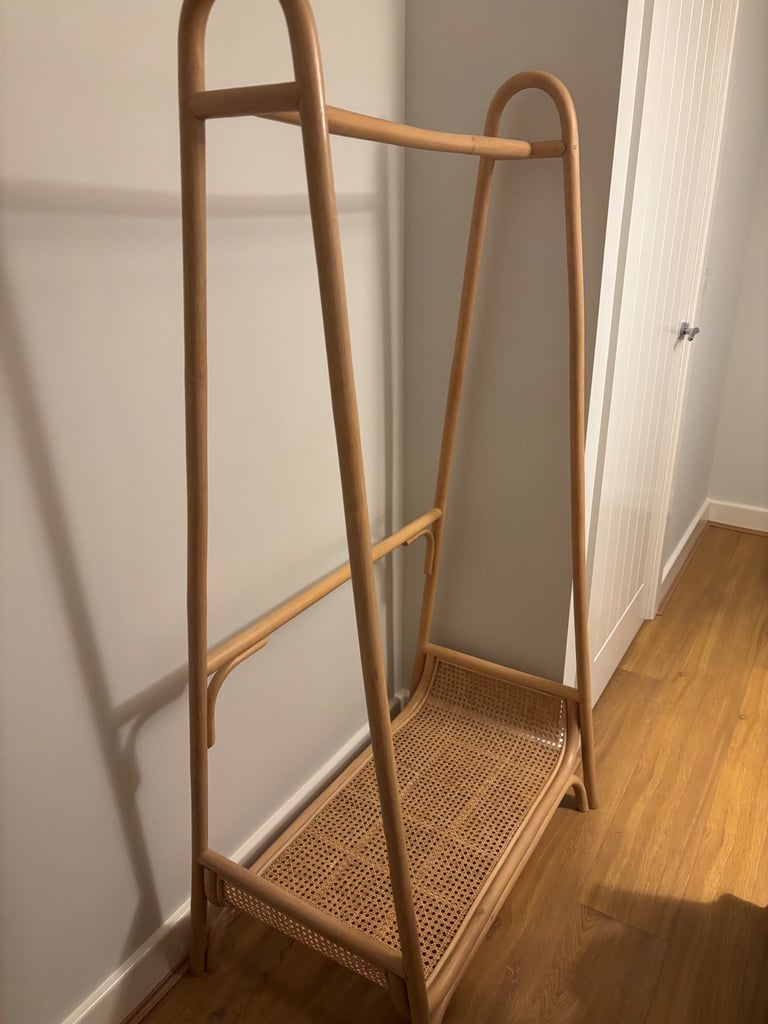 image for Dunelm Cane and Rattan Clothes Rail