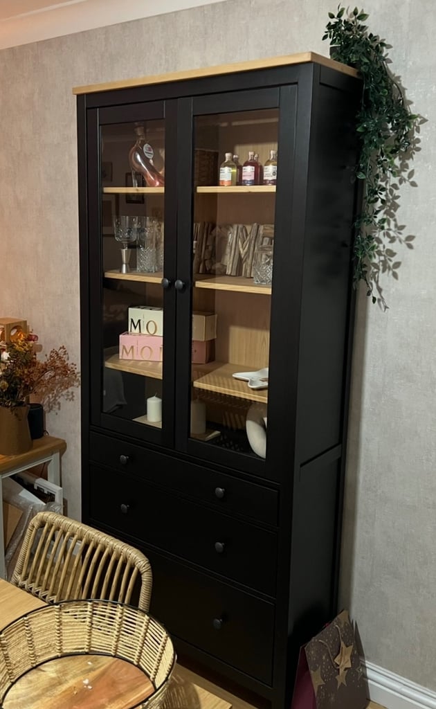 image for IKEA Hemnes black cabinet unit 