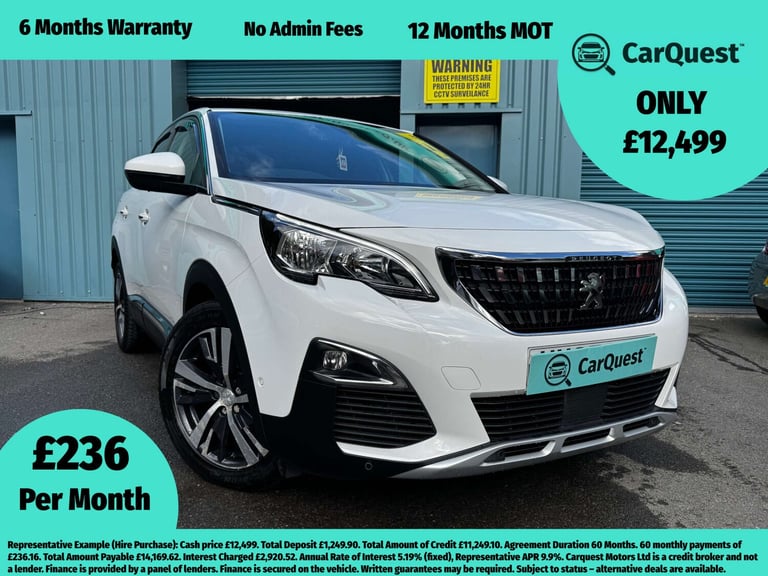 2017 Peugeot 3008 1.6 3008 Allure Blue HDi S/S Auto 5dr SUV Diesel Automatic