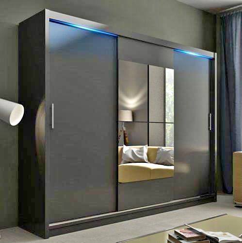 GUARANTEED PRICE- BRAND NEW 2 3 DOOR GERMAN SLIDING TWO THREE DOOR WARDROBE IN 4 COLORS *
