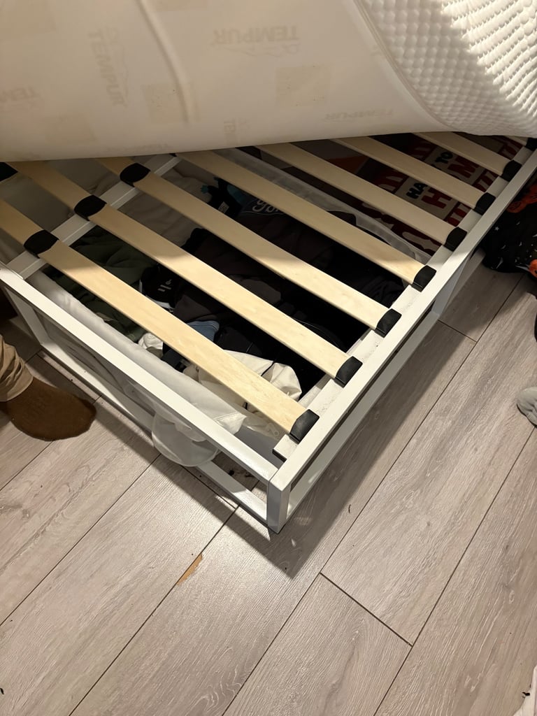 White double bed frame 