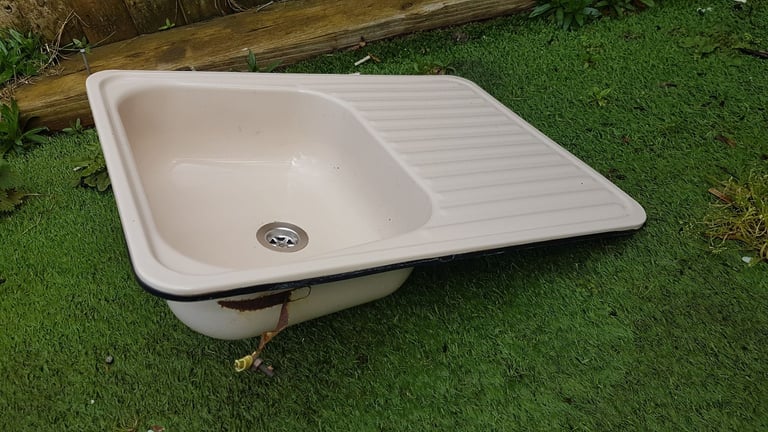 Sink with drainer for caravan, camper or motorhome boat.