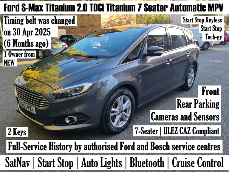 Ford S-Max Titanium 2.0 TDCi Titanium 7 Seater Automatic MPV 5dr Diesel Powershift Euro 6