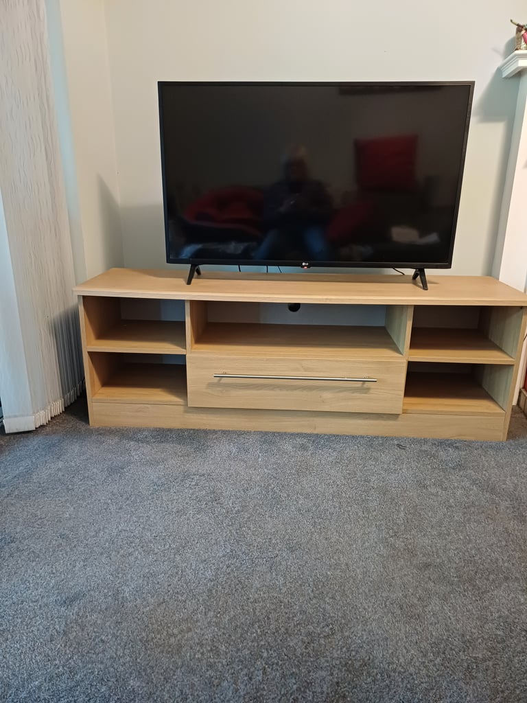 Large wood TV unit
