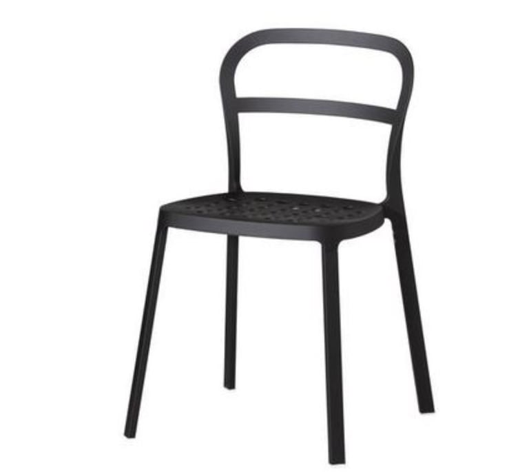 image for Ikea Reidar metal aluminum Outdoor Chair black colour 