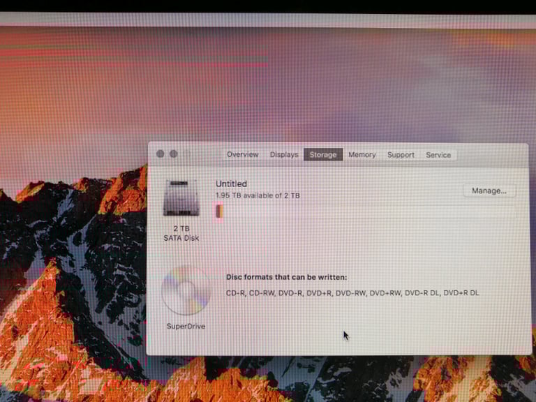 iMac 21.5 " VGC condition  21.5" 2 TB hard drive,10gb ram