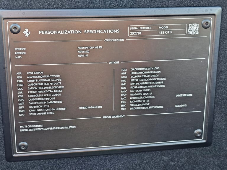 2017 Ferrari 488 2dr Auto COUPE Petrol Semi Automatic