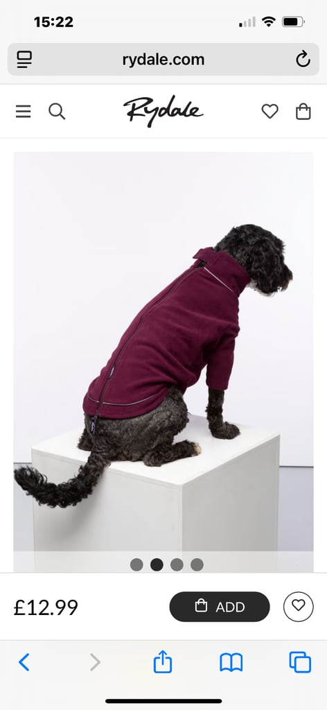 Rydale thermal Dog fleece jumper berry 