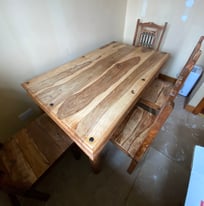 Solid Dining Table & 6 Chairs