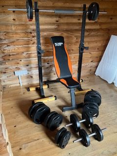 Mirafit home weights and bench