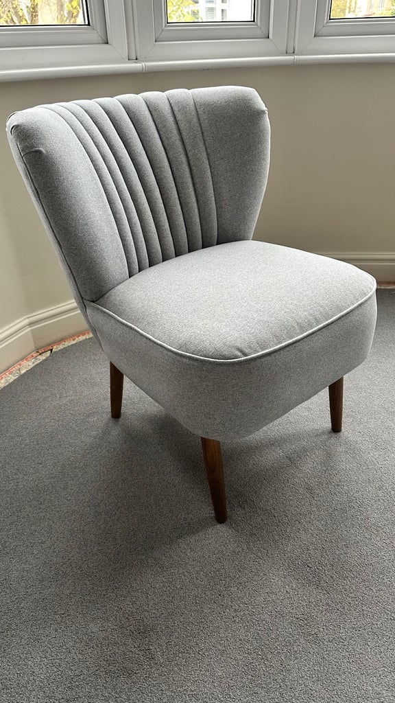 Small grey bedroom chair 