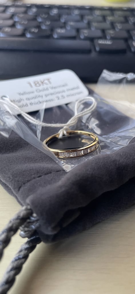 Multi buy offer! 2 x 0.15ct Diamond 925 Sterling Silver Rings - 18k Gold Vermeil