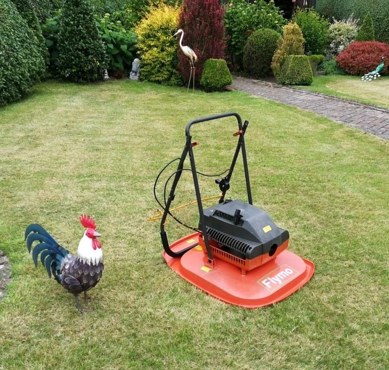 Flymo L470 L47 Two Stroke Hover Mower Serviced Cleaned Blade Balanced Sharpened