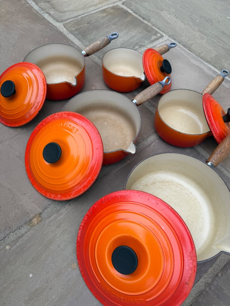 Le Creuset - set of 5 saucepans 