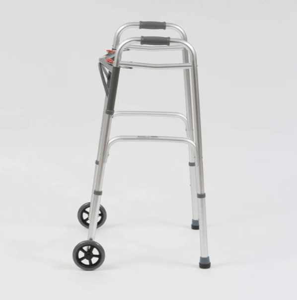 Drive folding walker, 2 button with wheels